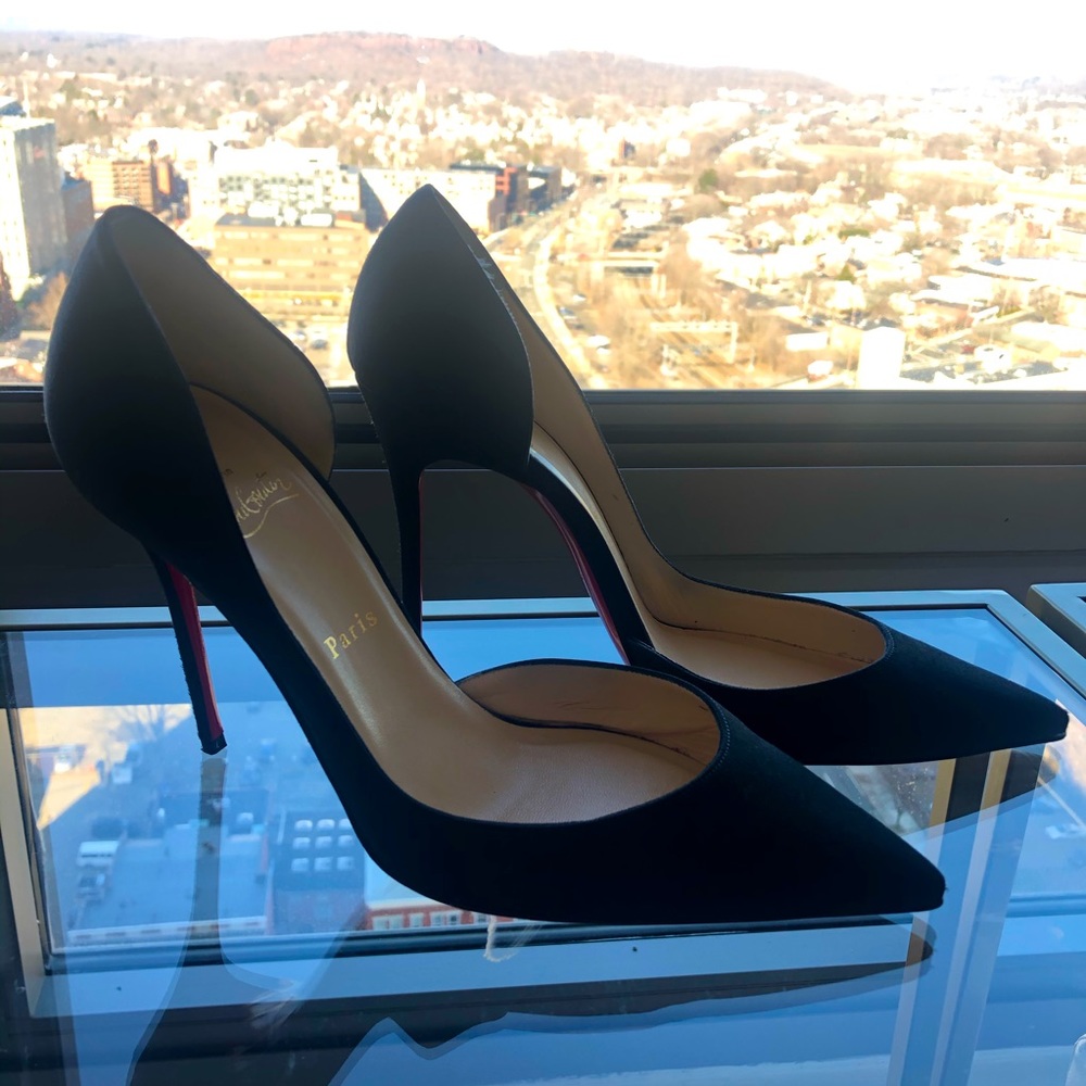 Black Satin Louboutins